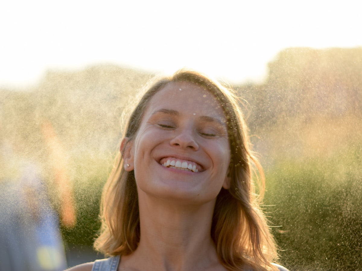 A healthy, recovering patient showing wellbeing